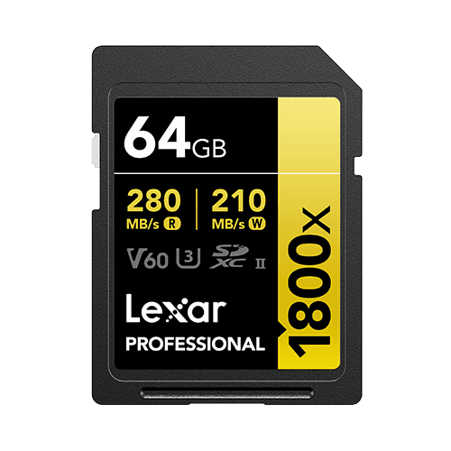 MEMORY CARD LEXAR 64 GB 1800X GOLD SERIES