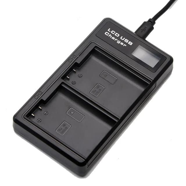LCD DISPLAY DUAL SLOT CHARGER