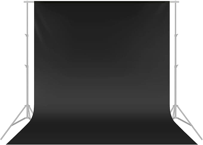 NEEWER 10 x 12FT / 3 x 3.6M PRO Photo Studio Premium Polyester Collapsible Backdrop Background for Photography, Video and Television (Backdrop ONLY) - Black