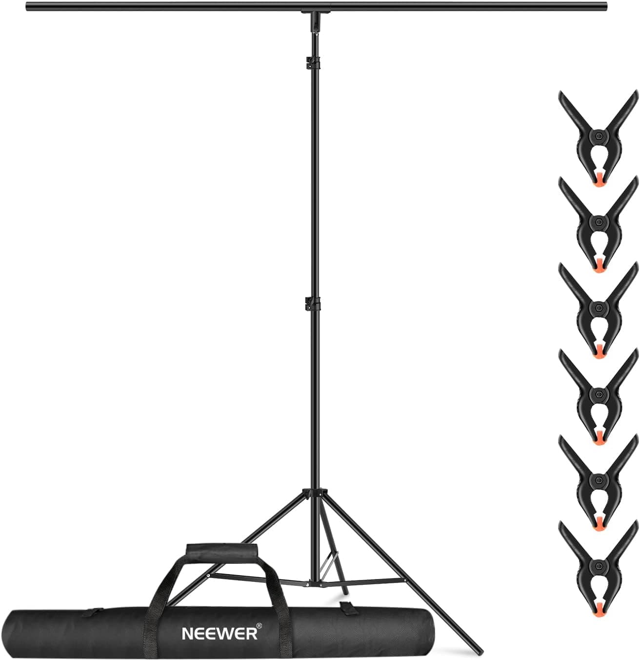 NEEWER Kit de Support de Fond en Forme de T, trépied réglable de 2,6 m