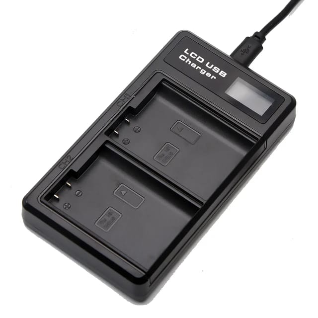 LCD DISPLAY DUAL SLOT CHARGER